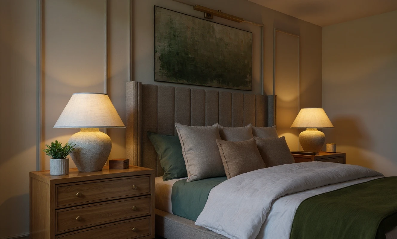 nowoczesna sypialnia bielsko biala oswietlenie aranzacja.webp