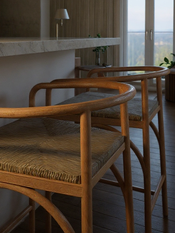 Zbliżenie na szlachetne materiały i tekstury mebli kuchennych, projektant wnętrz Bielsko.