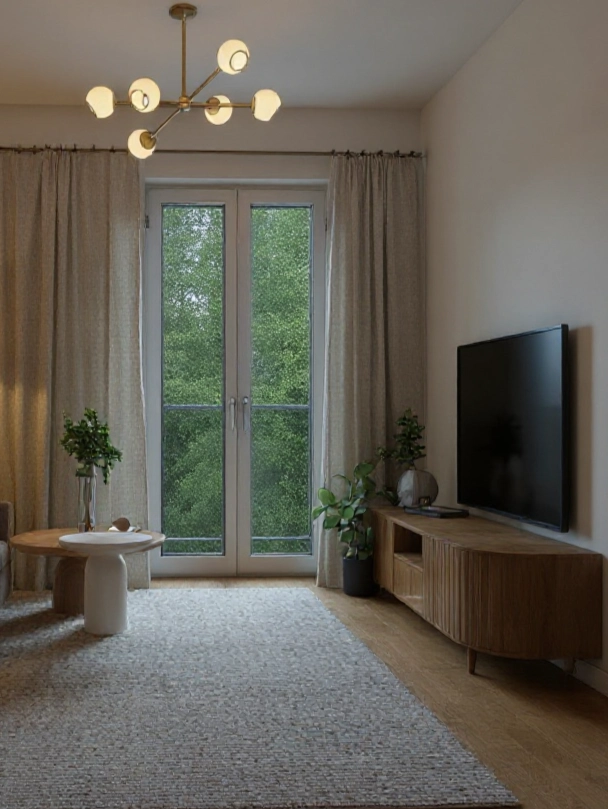 Finezyjne detale wykończenia salonu, podkreślające profesjonalizm projektu Totemi w Lipniku.