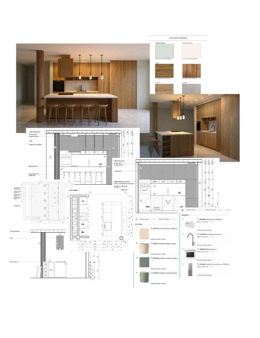 Nowoczesny projekt wnętrz z pełną dokumentacją i spacerem wirtualnym VR