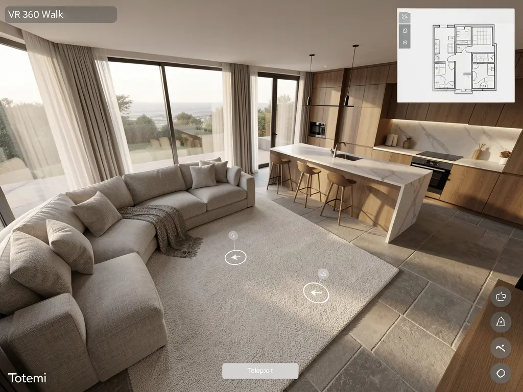 Luksusowy projekt wnętrz w Beskidach – wizualizacje VR 360 Szczyrk Totemi