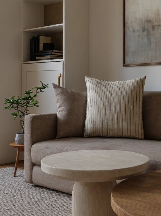 Salon w Lipniku skąpany w naturalnym świetle dziennym, profesjonalna aranżacja wnętrz Totemi.