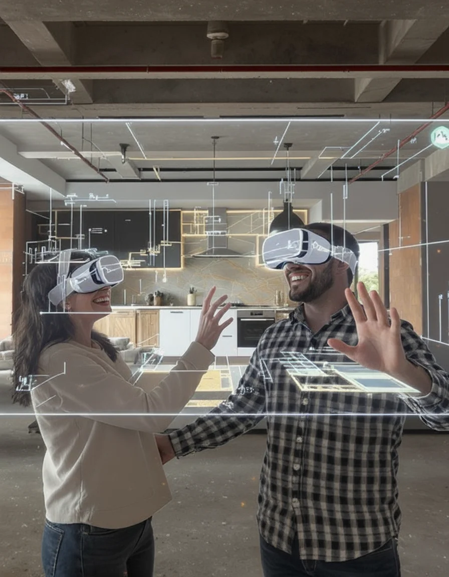 Prezentacja projektu wnętrz w goglach VR – architekt wnętrz Żywiec i Węgierska Górka